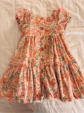 EUC Joie Floral Button Front Tiered Dress, Size 3T